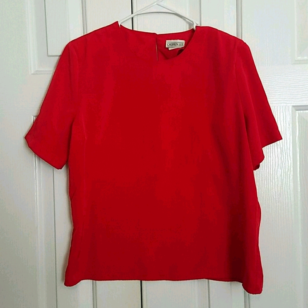 Lauren Lee red blouse. Size medium